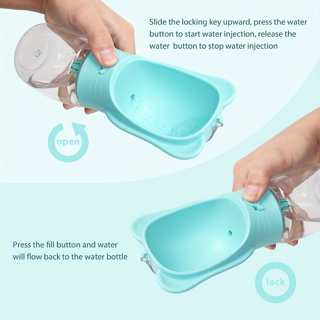 2-in-1 Portable Dog Water Bottle with Food Container – Leak-Proof Pet Travel Dispenser for Walking, Hiking & Outdoor Adventures
