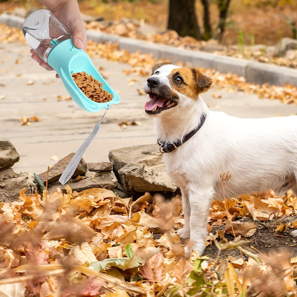 2-in-1 Portable Dog Water Bottle with Food Container – Leak-Proof Pet Travel Dispenser for Walking, Hiking & Outdoor Adventures