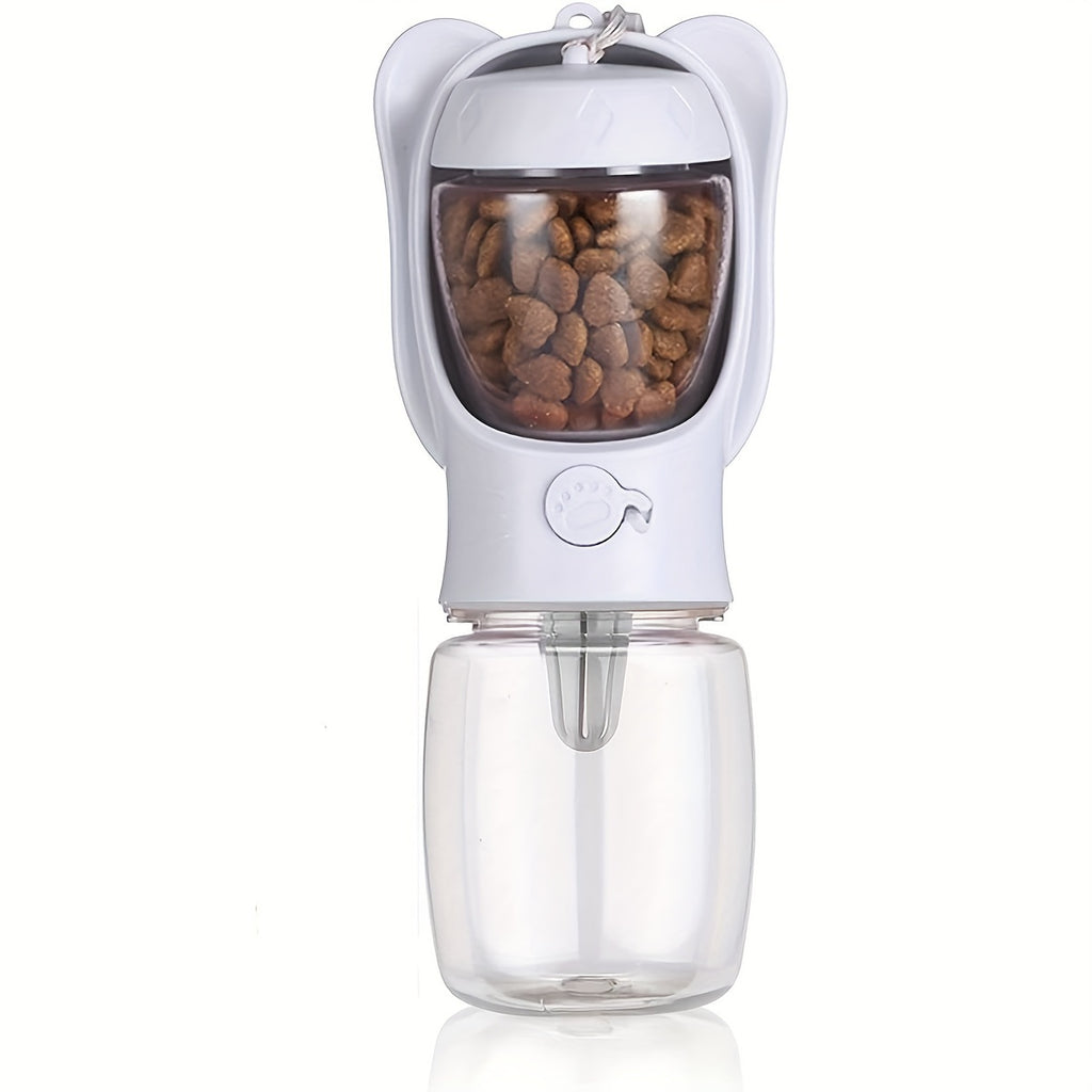 2-in-1 Portable Dog Water Bottle with Food Container – Leak-Proof Pet Travel Dispenser for Walking, Hiking & Outdoor Adventures