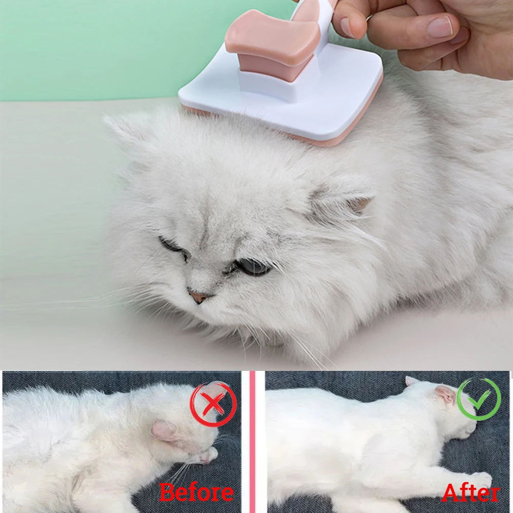 Premium Self-Cleaning Slicker Brush for Dogs & Cats – One-Click Hair Remover, Gentle & Effective Grooming Tool for All Pets