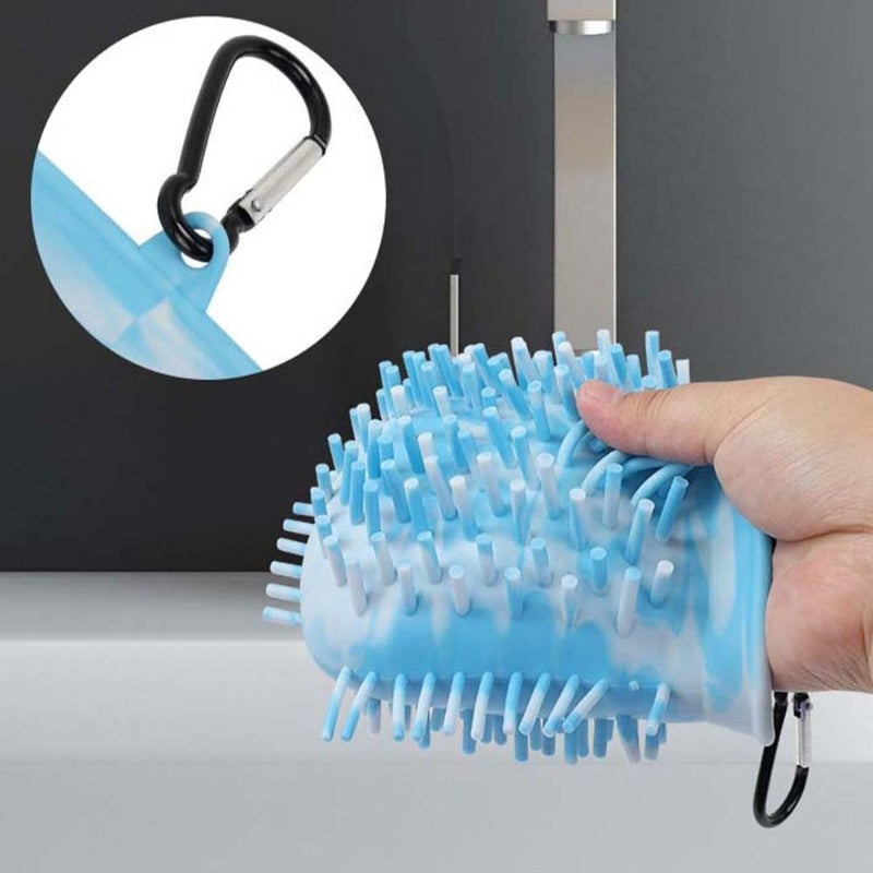 2-in-1 Dog Paw Cleaner Cup – Portable Silicone Pet Paw Washer & Grooming Brush