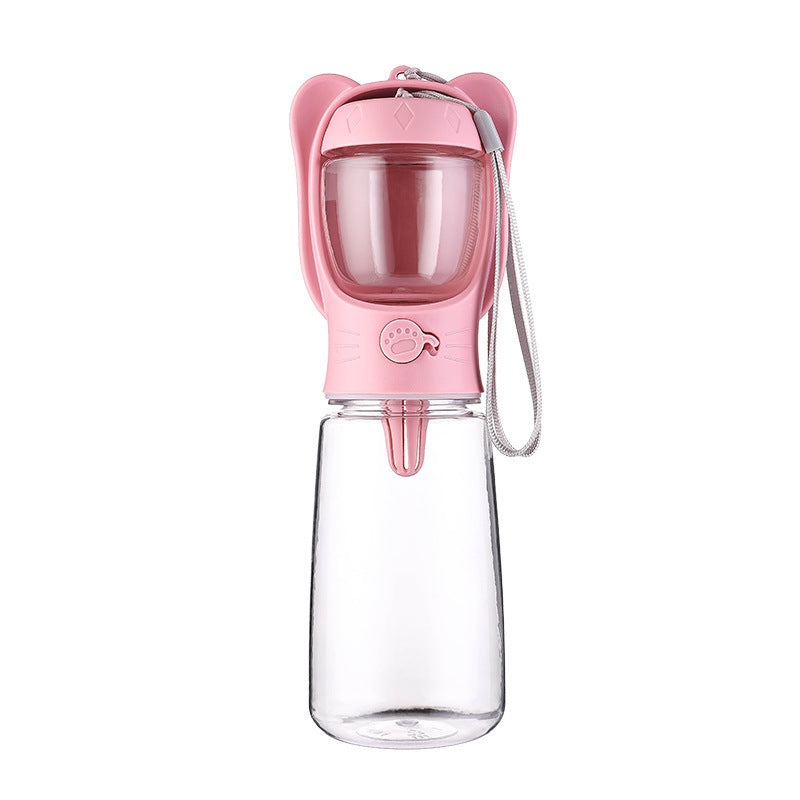 2-in-1 Portable Dog Water Bottle with Food Container – Leak-Proof Pet Travel Dispenser for Walking, Hiking & Outdoor Adventures