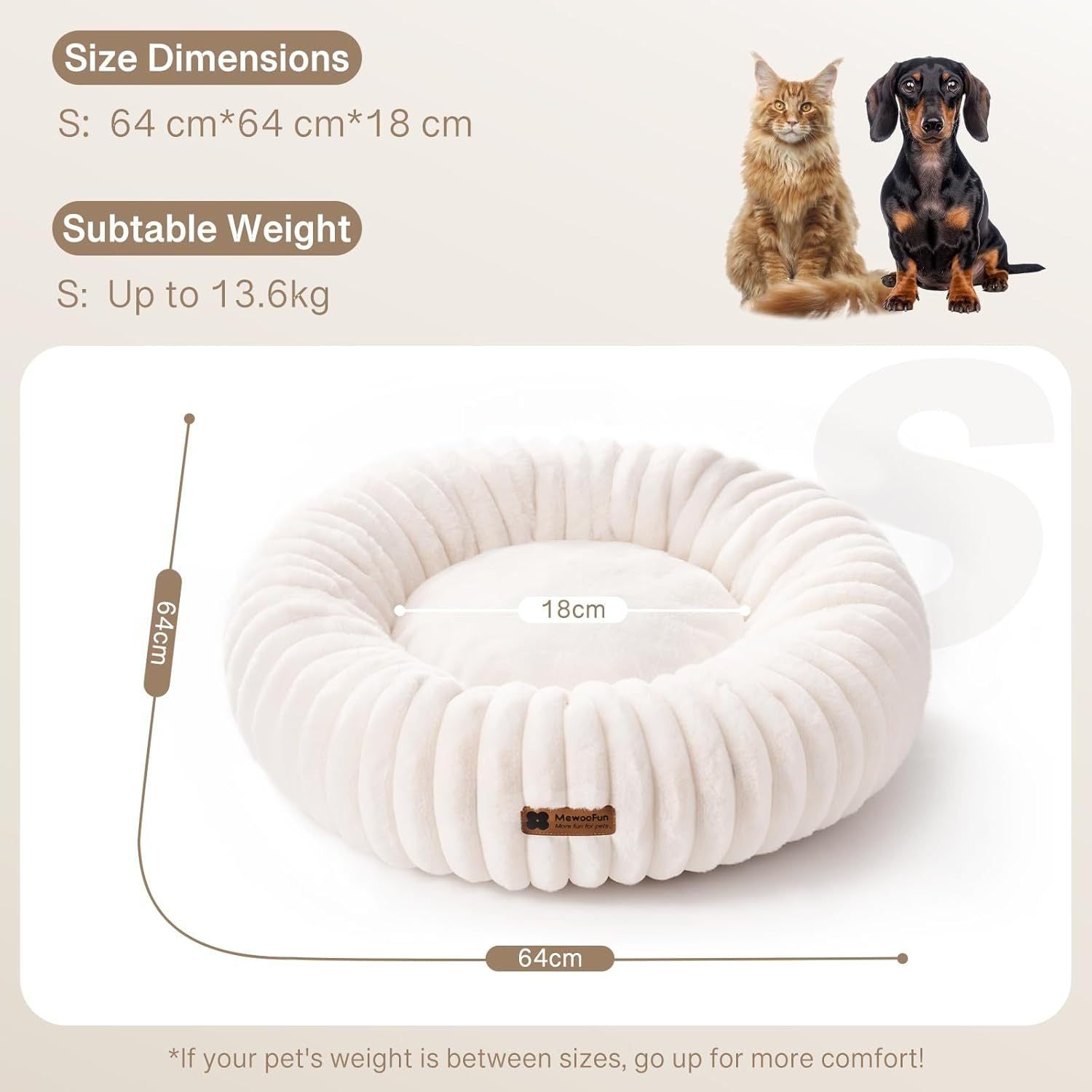 PawHaven™ Calming Donut Bed – Luxury Fluffy, Washable & Non-Slip Comfort for Dogs & Cats