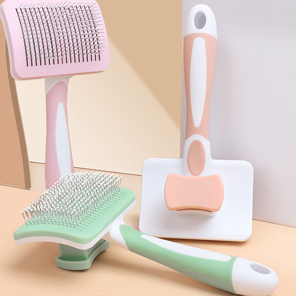 Premium Self-Cleaning Slicker Brush for Dogs & Cats – One-Click Hair Remover, Gentle & Effective Grooming Tool for All Pets