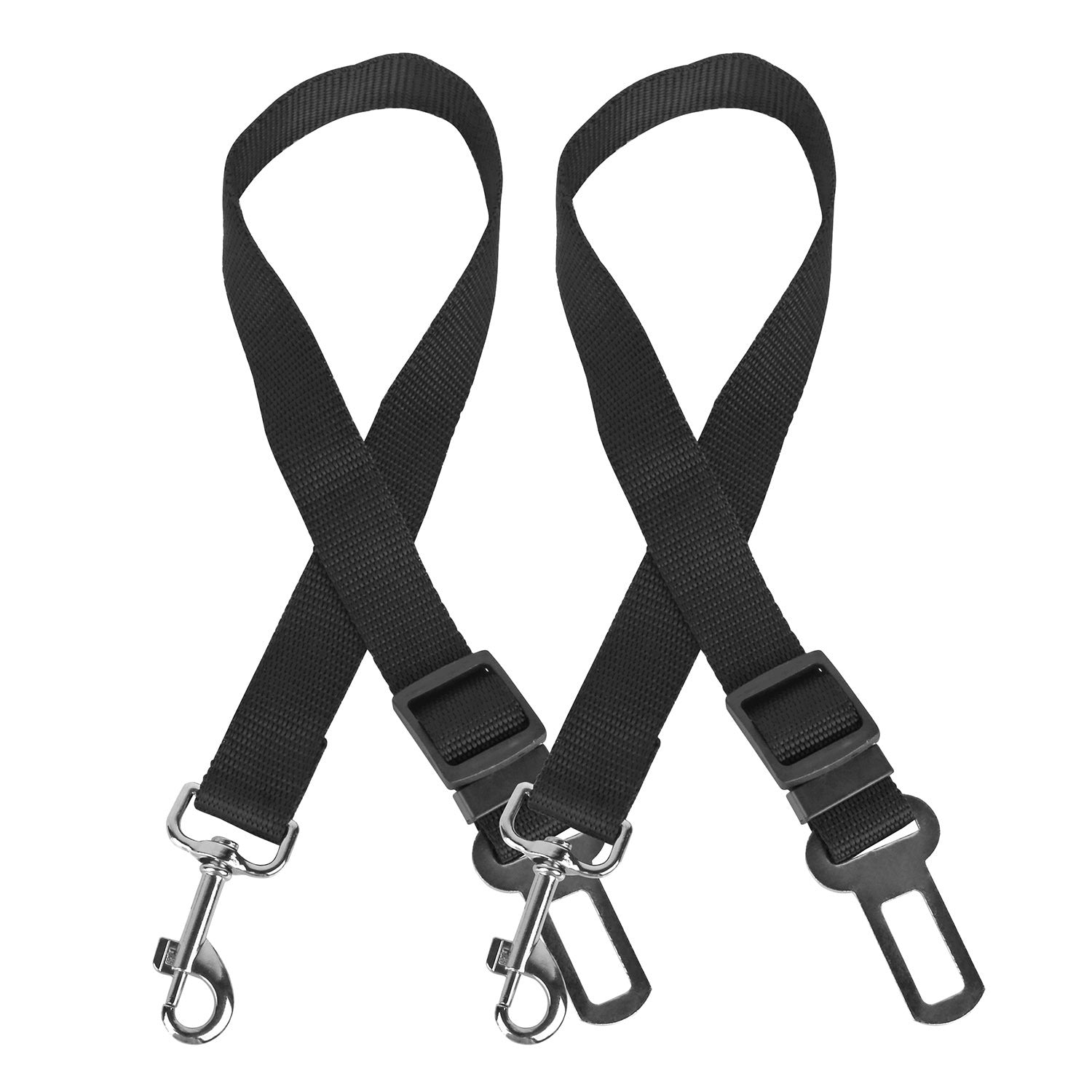 2PCS Adjustable Pet Seat Belt Harness – Dog & Cat Safety Leash for Car Travel